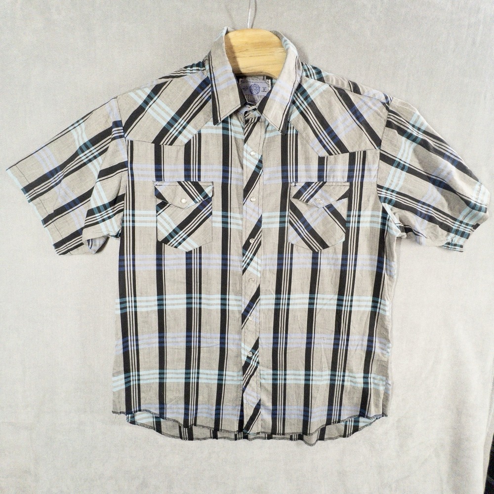 American Hero Western Pearl Snap Shirt Mens XXL‎ Rodeo Ranchwear Country